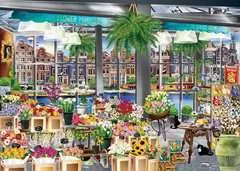 Květinový trh v Amsterdamu 1000 dílků - obrázek 2 - Klikněte pro zvětšení
