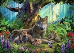 Puzzle 1000 p - Famille de loups dans la forêt - Image 2 - Cliquer pour agrandir