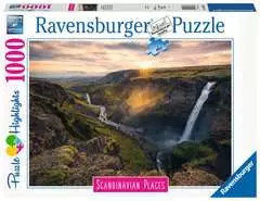 Puzzle 1000 p - La cascade Háifoss, Islande (Puzzle Highlights) - Image 1 - Cliquer pour agrandir