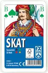 Klassisches Skatspiel, Offizielle Turnierkarte des DSkV, 32 Karten in Klarsicht-Box - Bild 1 - Klicken zum Vergößern
