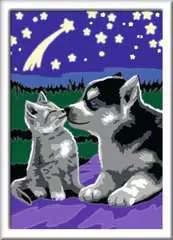 Numéro d'art - petit - Chiot Husky et son compagnon le chaton - Image 2 - Cliquer pour agrandir