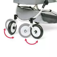 Puppenwagen Spin Grau mit Schwenkrädern - Bild 6 - Klicken zum Vergößern