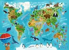 Puzzle 45 p - Carte du monde des animaux - Image 2 - Cliquer pour agrandir
