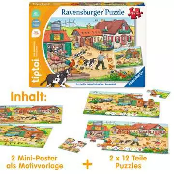 00136 Kinderpuzzle tiptoi® Puzzle für kleine Entdecker: Bauernhof von Ravensburger 5