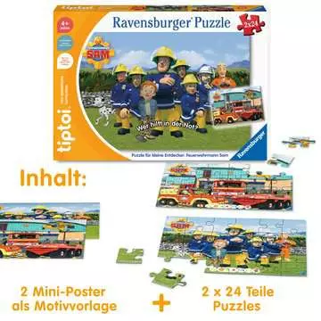 00139 Kinderpuzzle tiptoi® Puzzle für kleine Entdecker: Feuerwehrmann Sam von Ravensburger 5