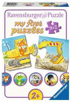 03074 Kinderpuzzle Tierische Baustelle von Ravensburger 1