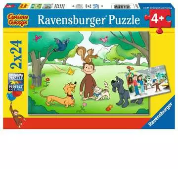Puzzle, George, 2x24 Pezzi, Età Consigliata 4+ Puzzle;Puzzle per Bambini - immagine 1 - Ravensburger
