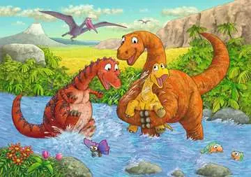 Hraví dinosauři 2x24 dílků 2D Puzzle;Dětské puzzle - obrázek 2 - Ravensburger