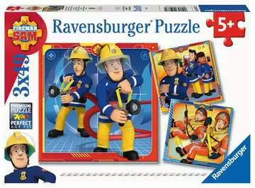Puzzles 3x49 p - Notre héros Sam le pompier Puzzle;Puzzle enfant - Image 1 - Ravensburger