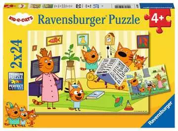 Puzzle, Kid e Cats, 2x24 Pezzi, Età Consigliata 4+ Puzzle;Puzzle per Bambini - immagine 1 - Ravensburger