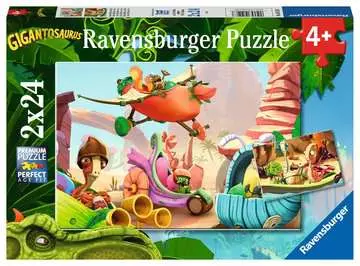 Puzzle, Gigantosaurus, 2x24 Pezzi, Età Consigliata 4+ Puzzle;Puzzle per Bambini - immagine 1 - Ravensburger