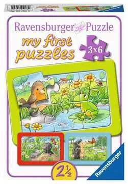 05138 0 枠付きパズル ちいさな動物（6ピース×3） パズル;お子様向けパズル - 画像 1 - Ravensburger