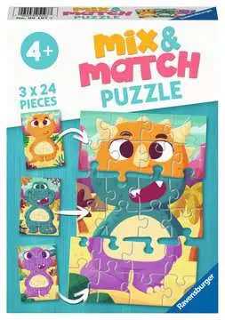 Puzzles Mix & Match 3x24 p - Mignons dinosaures Puzzle;Puzzle enfant - Image 1 - Ravensburger