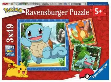 Puzzles 3x49 p - Salamèche, Bulbizarre et Carapuce / Pokémon Puzzle;Puzzle enfant - Image 1 - Ravensburger