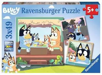 Puzzles 3x49 p - Les aventures de Bluey ! Puzzle;Puzzle enfant - Image 1 - Ravensburger
