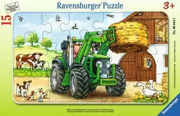 06044 Kinderpuzzle Traktor auf dem Bauernhof von Ravensburger 1