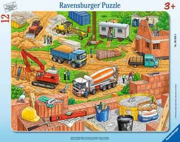 Práce na staveništi 12 dílků 2D Puzzle;Dětské puzzle - obrázek 1 - Ravensburger