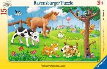 Puzzle cadre 15 p - Affectueux animaux Puzzle;Puzzle enfant - Image 1 - Ravensburger