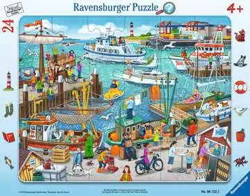 06152 Kinderpuzzle Ein Tag am Hafen von Ravensburger 1