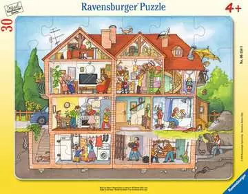 Rodina a její dům 30 dílků 2D Puzzle;Dětské puzzle - obrázek 1 - Ravensburger