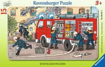 Puzzle dla dzieci 2D w ramce: Straż Pożarna 15 elementów Puzzle;Puzzle dla dzieci - Zdjęcie 1 - Ravensburger