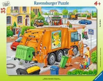 06346 8   ゴミ収集車（35ピース） パズル;お子様向けパズル - 画像 1 - Ravensburger