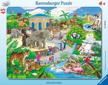 Návštěva zoo 45 dílků 2D Puzzle;Dětské puzzle - obrázek 1 - Ravensburger