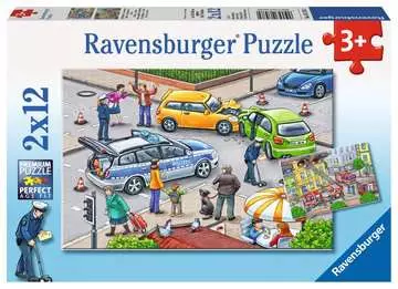 07578 Kinderpuzzle Mit Blaulicht unterwegs von Ravensburger 1
