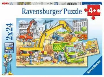 Puzzles 2x24 p - Beaucoup de travail sur le chantier Puzzle;Puzzle enfant - Image 1 - Ravensburger