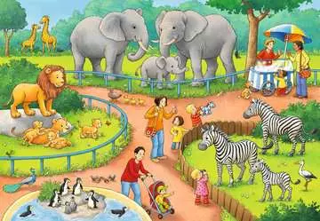 Den v zoo 2x24 dílků 2D Puzzle;Dětské puzzle - obrázek 2 - Ravensburger