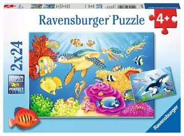 Pod mořem 2x24 dílků 2D Puzzle;Dětské puzzle - obrázek 1 - Ravensburger