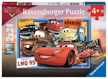 Puzzle, Cars, 2x24 Pezzi, Età Consigliata 4+ Puzzle;Puzzle per Bambini - immagine 1 - Ravensburger