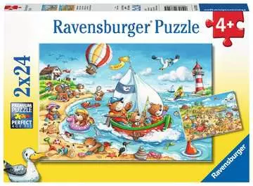 Prázdniny u moře 2x24 dílků 2D Puzzle;Dětské puzzle - obrázek 1 - Ravensburger