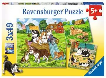 SŁODKIE PIESKI I KOTKI 3X49 EL Puzzle;Puzzle dla dzieci - Zdjęcie 1 - Ravensburger