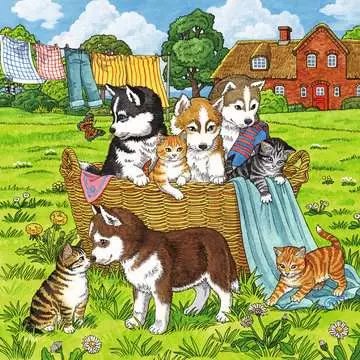 08002 Kinderpuzzle Süße Katzen und Hunde von Ravensburger 4