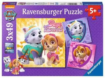Puzzle dla dzieci 2D: Psi Patrol. Everest i Skye 3x49 elementów Puzzle;Puzzle dla dzieci - Zdjęcie 1 - Ravensburger