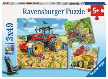 Zemědělské stroje 3x49 dílků 2D Puzzle;Dětské puzzle - obrázek 1 - Ravensburger