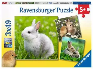 DELIKATNE KRÓLICZKI - 3X49 EL Puzzle;Puzzle dla dzieci - Zdjęcie 1 - Ravensburger