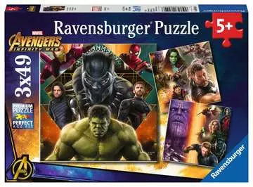 AVENGERS - WOJNA BEZ GRANIC 3X49EL Puzzle;Puzzle dla dzieci - Zdjęcie 1 - Ravensburger