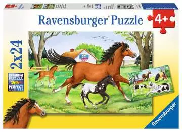 Ravensburger Kinderpuzzle Pferde auf der Koppel Rahmenpuzzle 46 Teile 