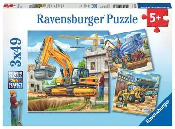 Puzzle dla dzieci 2D: Duże pojazdy budowlane 3x49 elementów Puzzle;Puzzle dla dzieci - Zdjęcie 1 - Ravensburger