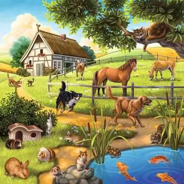 Zvířata v lese, zoo a domácí zvířata 3x49 dílků 2D Puzzle;Dětské puzzle - obrázek 2 - Ravensburger