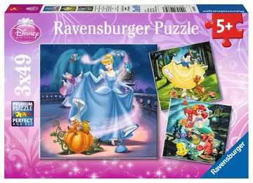 Sneeuwwitje, Assepoester, Ariel / Blanche-Neige, Cendrillon, La Petite Sirène Puzzels;Puzzels voor kinderen - image 1 - Ravensburger