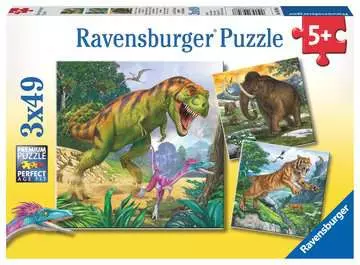Dinosauři a čas 3x49 dílků 2D Puzzle;Dětské puzzle - obrázek 1 - Ravensburger