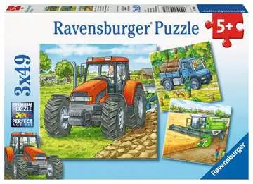 Stroje v zemědělství 3x49 dílků 2D Puzzle;Dětské puzzle - obrázek 1 - Ravensburger