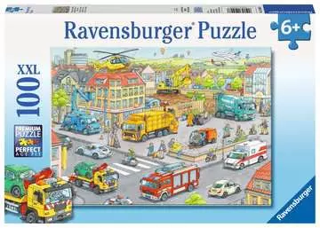 Stroje ve městě 100 dílků 2D Puzzle;Dětské puzzle - obrázek 1 - Ravensburger