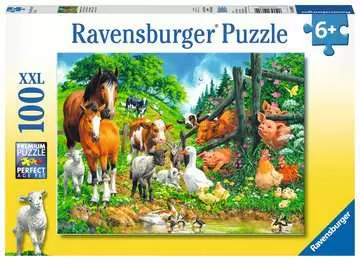 Puzzle dla dzieci 2D: Wiejskie zwierzaki 100 elementów Puzzle;Puzzle dla dzieci - Zdjęcie 1 - Ravensburger