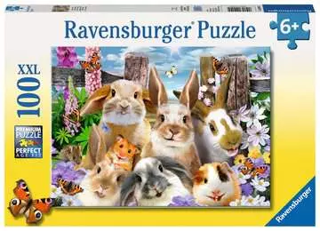 Ravensburger Rabbit Selfie XXL 100pc Jigsaw Puzzle Puslespil;Puslespil for børn - Billede 1 - Ravensburger