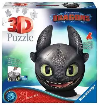Puzzle-Ball Jak vycvičit draka 3: Bezzubka 72 dílků 3D Puzzle;3D Puzzle-Balls - obrázek 1 - Ravensburger