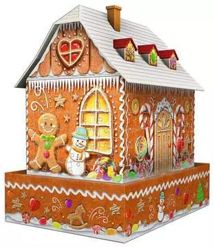 Gingerbread House 3D Puzzle, 216pc 3D Puzzle®;Night Edition - bilde 2 - Ravensburger